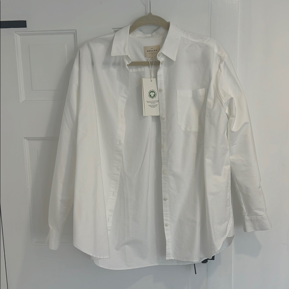 NWT Sezane Max Shirt, Casual White, 4 (36)
